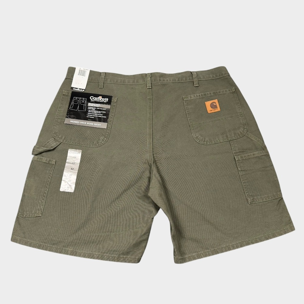Carhartt Washed Duck Work Shorts Mens 42 Moss Green B25 MOS Vintage NWT